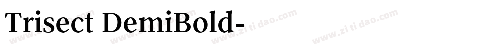 Trisect DemiBold字体转换